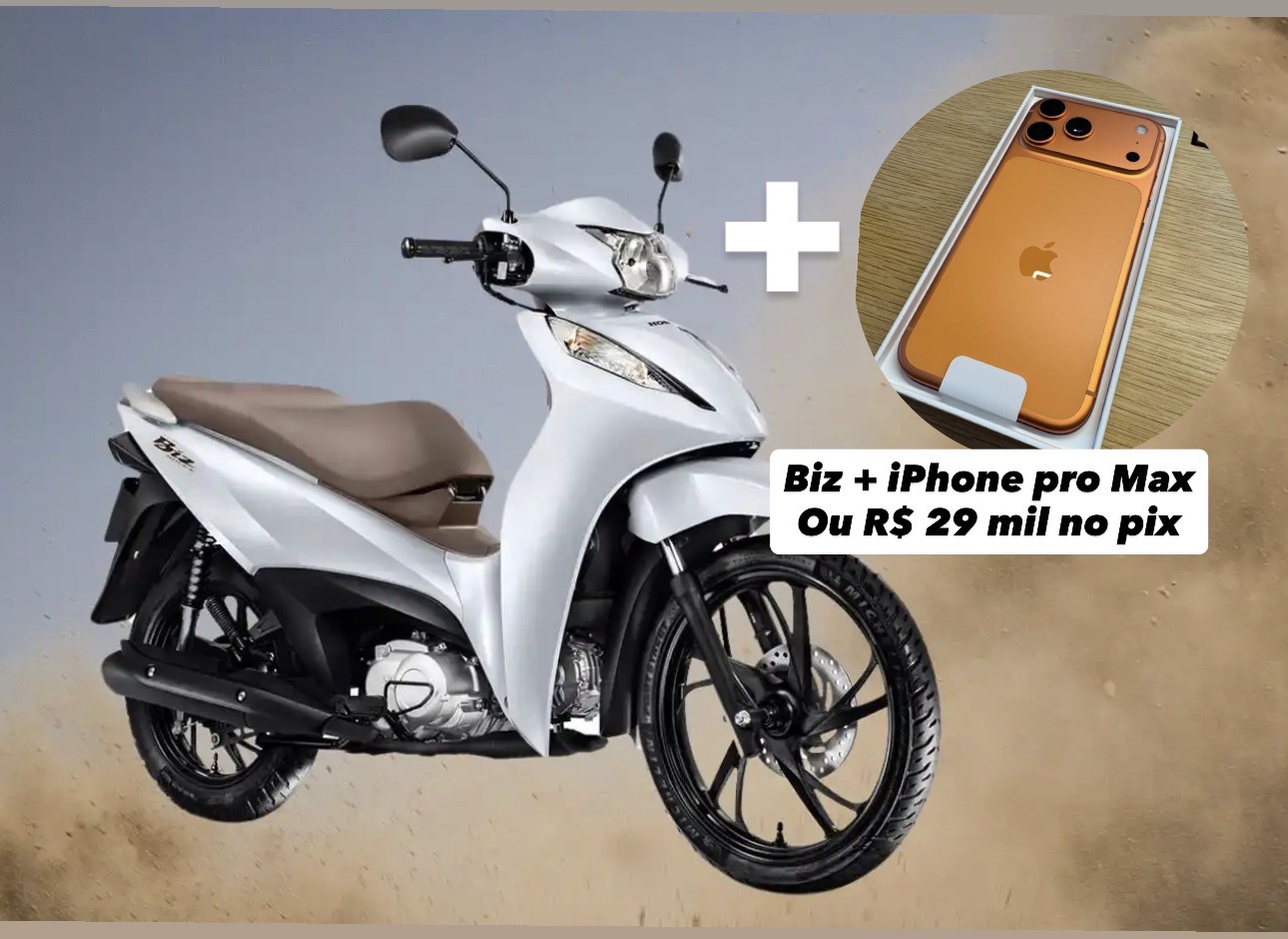 Biz 125cc + iPhone 17 pro Max